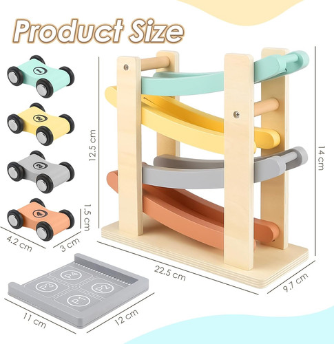 Wooden car ramp toy for - wooden,