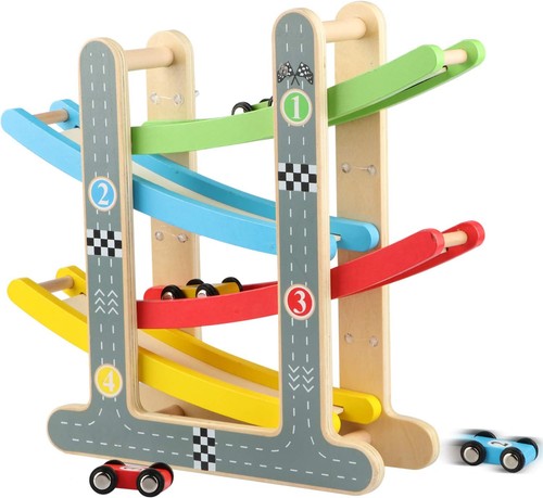 Jacootoys wooden car - ramp, toy