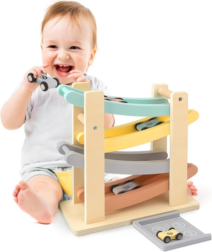 Wooden car ramp toy for - car,